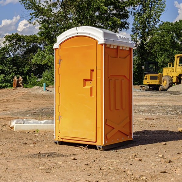 can i customize the exterior of the portable restrooms with my event logo or branding in Speculator